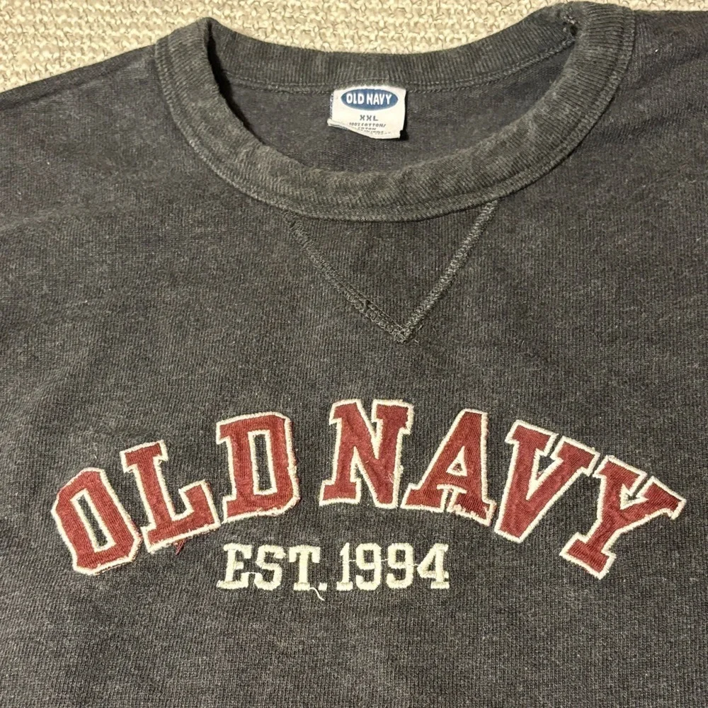Vintage Old Navy Charcoal Gray Long Sleeve Size XXL '94 Logo